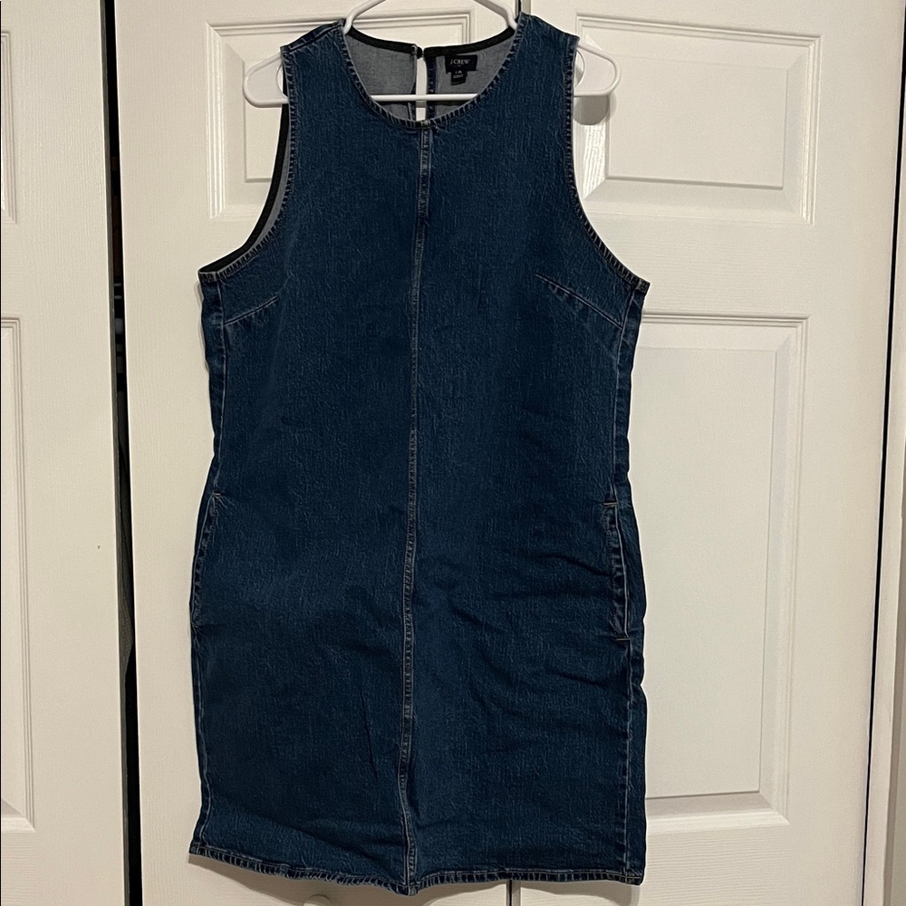 J. Crew Dark Wash Denim Sleeveless Dress